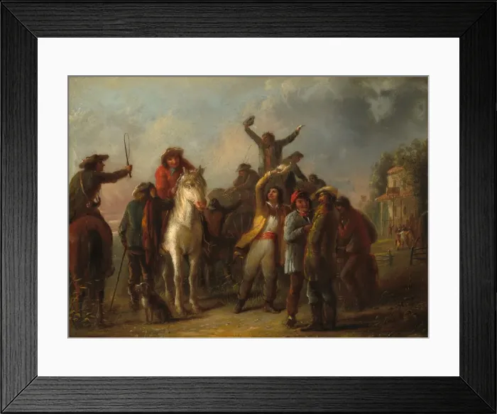 Framed Print : Election Scene, Catonsville, Baltimore County, c. 1860. Creator: Alfred Jacob Miller