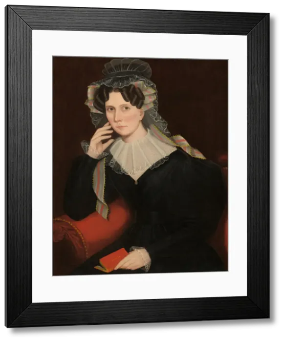 Framed Print : Jane Storm Teller, c. 1835. Creator: Ammi Phillips Framed Print : Jane Storm Teller, c. 1835. Creator: Ammi Phillips