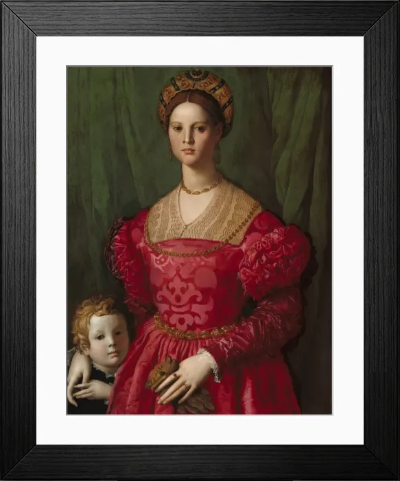 Framed Print : A Young Woman and Her Little Boy, c. 1540. Creator: Agnolo Bronzino Framed Print : A Young Woman and Her Little Boy, c. 1540. Creator: Agnolo Bronzino