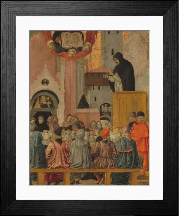 Framed Print : A Dominican Preaching, c. 1470. Creator: Agnolo degli Erri Framed Print : A Dominican Preaching, c. 1470. Creator: Agnolo degli Erri