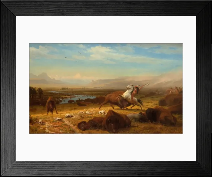 Framed Print : The Last of the Buffalo, 1888. Creator: Albert Bierstadt Framed Print : The Last of the Buffalo, 1888. Creator: Albert Bierstadt