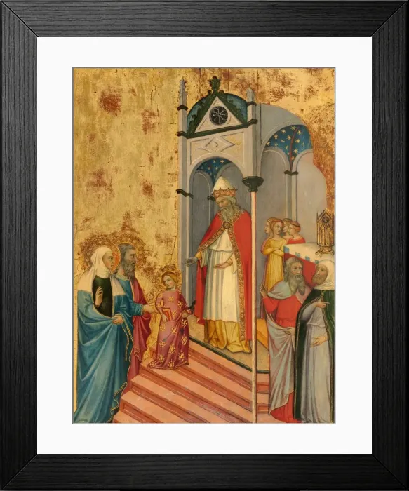 Framed Print : The Presentation of the Virgin in the Temple, c. 1400 / 1405. Creator: Andrea di Bartolo Framed Print : The Presentation of the Virgin in the Temple, c. 1400 / 1405. Creator: Andrea di Bartolo
