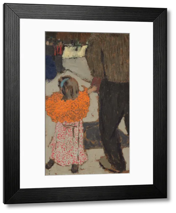 Framed Print : Child Wearing a Red Scarf, c. 1891. Creator: Edouard Vuillard Framed Print : Child Wearing a Red Scarf, c. 1891. Creator: Edouard Vuillard