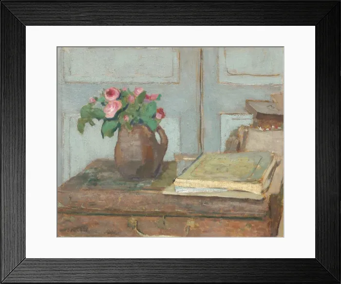 Framed Print : The Artists Paint Box and Moss Roses, 1898. Creator: Edouard Vuillard Framed Print : The Artists Paint Box and Moss Roses, 1898. Creator: Edouard Vuillard