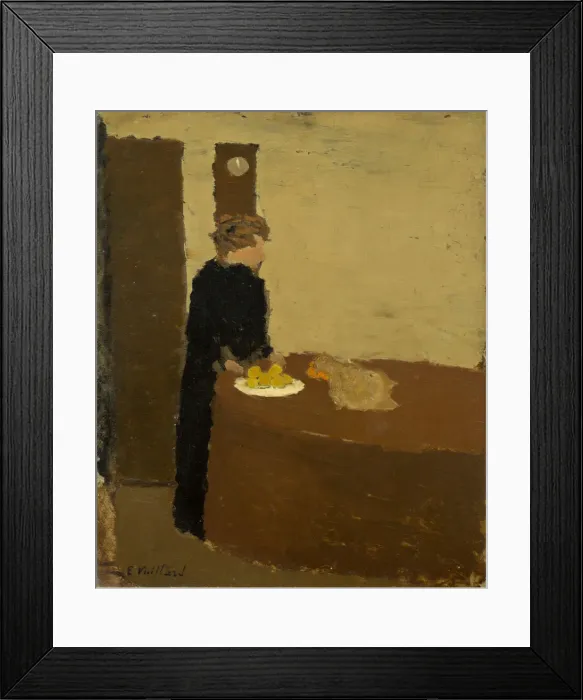 Framed Print : Woman in Black, c. 1891. Creator: Edouard Vuillard Framed Print : Woman in Black, c. 1891. Creator: Edouard Vuillard