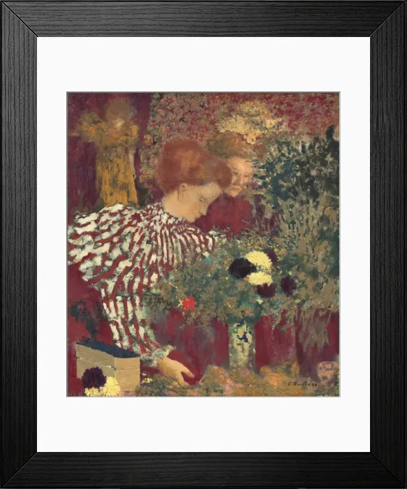 Framed Print : Woman in a Striped Dress, 1895. Creator: Edouard Vuillard Framed Print : Woman in a Striped Dress, 1895. Creator: Edouard Vuillard