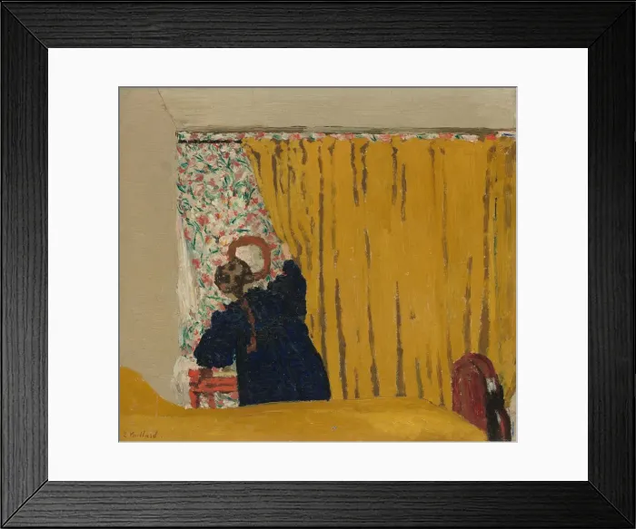 Framed Print : The Yellow Curtain, c. 1893. Creator: Edouard Vuillard Framed Print : The Yellow Curtain, c. 1893. Creator: Edouard Vuillard