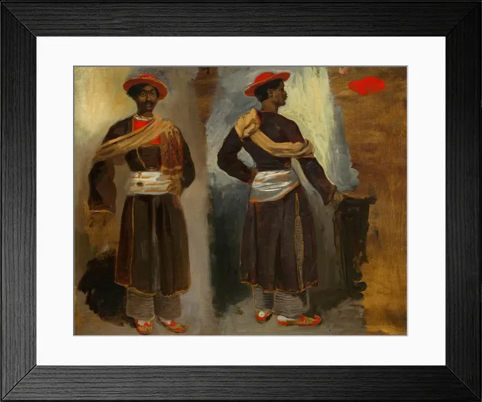 Framed Print : Two Studies of a Standing Indian from Calcutta, c. 1823 / 1824. Creator: Eugene Delacroix Framed Print : Two Studies of a Standing Indian from Calcutta, c. 1823 / 1824. Creator: Eugene Delacroix