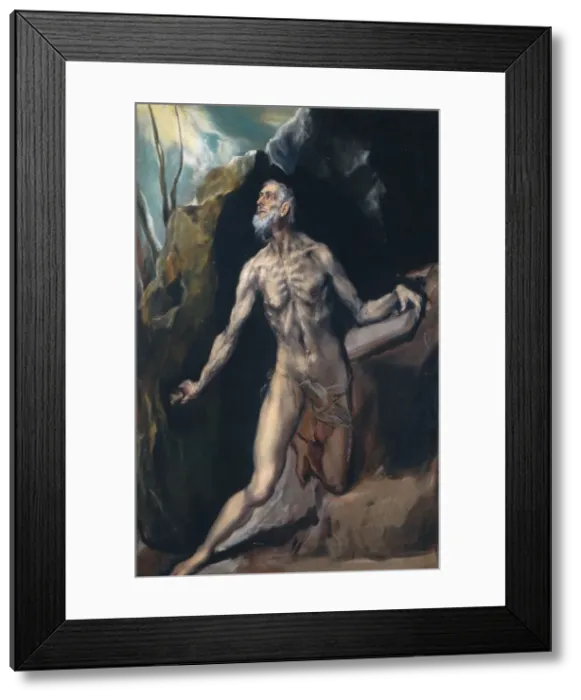 Framed Print : Saint Jerome, c. 1610 / 1614. Creator: El Greco Framed Print : Saint Jerome, c. 1610 / 1614. Creator: El Greco