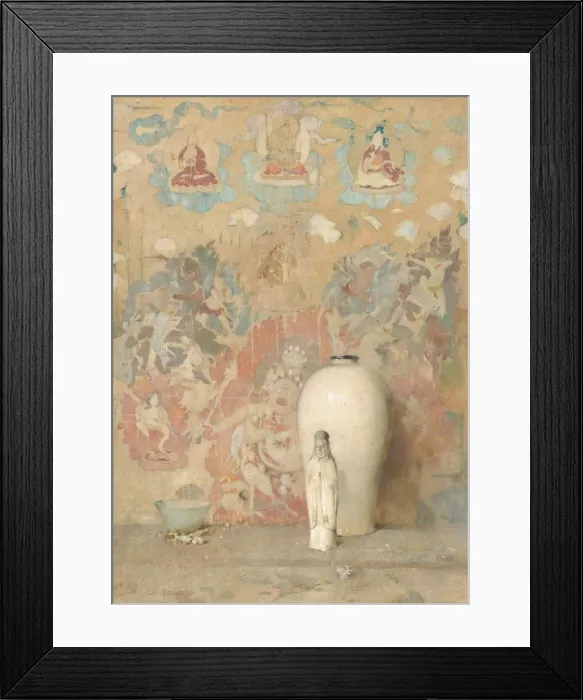 Framed Print : The Picture from Thibet, c. 1920. Creator: Emil Carlsen Framed Print : The Picture from Thibet, c. 1920. Creator: Emil Carlsen