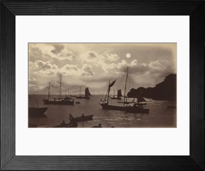 Framed Print : Moonlight Effect-Bay of Panama, 1877. Creator: Eadweard J Muybridge Framed Print : Moonlight Effect-Bay of Panama, 1877. Creator: Eadweard J Muybridge