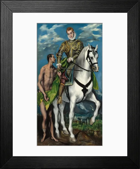 Framed Print : Saint Martin and the Beggar, 1597 / 1599. Creator: El Greco Framed Print : Saint Martin and the Beggar, 1597 / 1599. Creator: El Greco