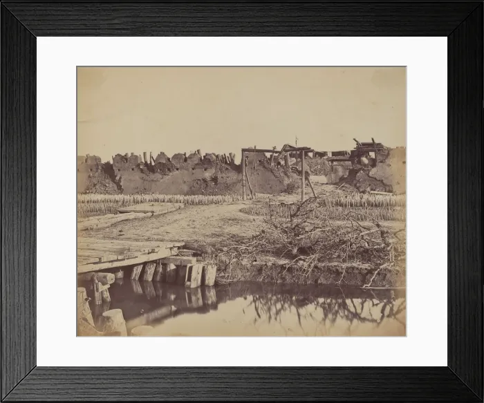 Framed Print : Exterior of North Fort Showing the English Entrance, August 21, 1860, 1860 Framed Print : Exterior of North Fort Showing the English Entrance, August 21, 1860, 1860