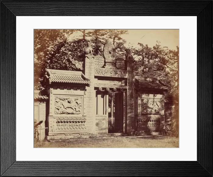 Framed Print : Exterior of the Tomb Depot Near Pekin, October 1860, 1860. Creator: Felice Beato Framed Print : Exterior of the Tomb Depot Near Pekin, October 1860, 1860. Creator: Felice Beato