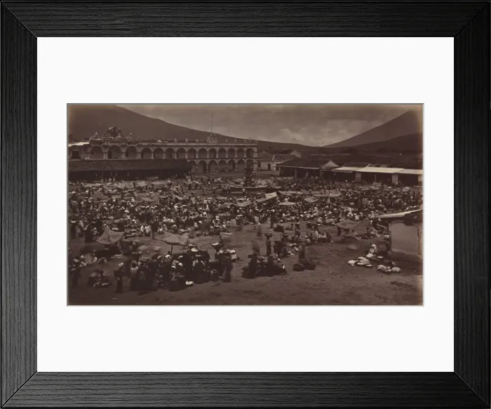Framed Print : Plaza and Viceroys Palace-Antigua de Guatemala, 1877. Creator: Eadweard J Muybridge Framed Print : Plaza and Viceroys Palace-Antigua de Guatemala, 1877. Creator: Eadweard J Muybridge