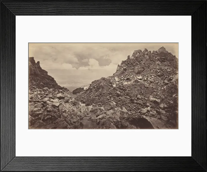 Framed Print : Quezaltenango from the Crater of a Volcano, 1877. Creator: Eadweard J Muybridge Framed Print : Quezaltenango from the Crater of a Volcano, 1877. Creator: Eadweard J Muybridge