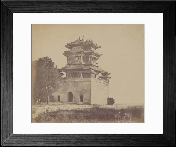 Framed Print : Imperial Summer Palace Yuen Min Yuen, Pekin, Before the Burning, October 18, 1860, 1860