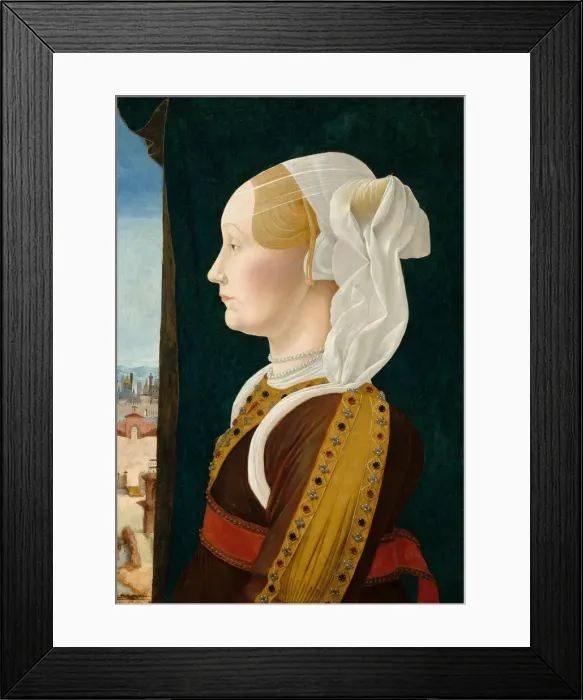 Framed Print : Ginevra Bentivoglio, c. 1474  /  1477. Creator: Ercole de Roberti