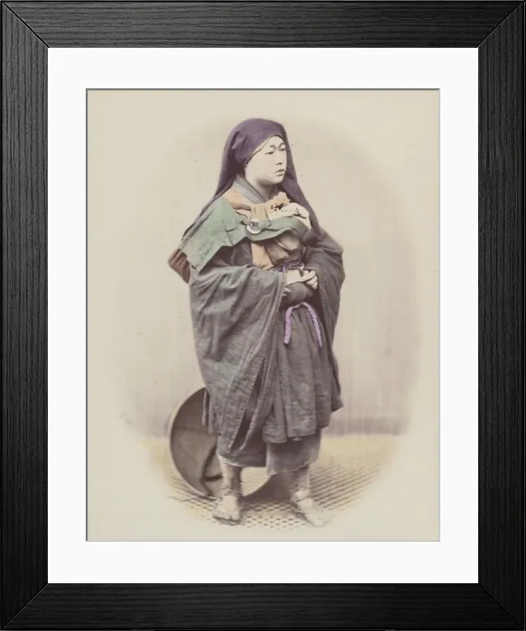 Framed Print : Mendicant Nun, 1868. Creator: Felice Beato Framed Print : Mendicant Nun, 1868. Creator: Felice Beato