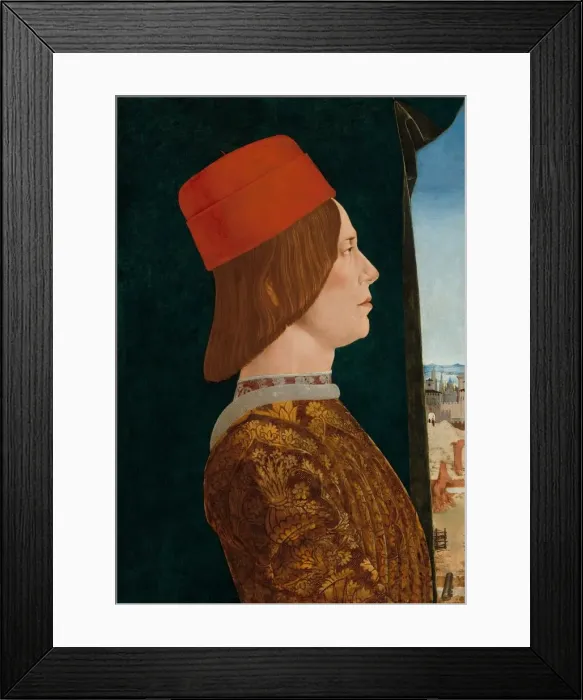 Framed Print : Giovanni II Bentivoglio, c. 1474 / 1477. Creator: Ercole de Roberti Framed Print : Giovanni II Bentivoglio, c. 1474 / 1477. Creator: Ercole de Roberti