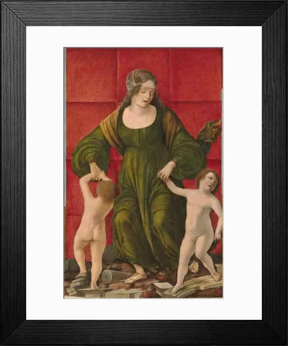 Framed Print : The Wife of Hasdrubal and Her Children, c. 1490 / 1493. Creator: Ercole de Roberti Framed Print : The Wife of Hasdrubal and Her Children, c. 1490 / 1493. Creator: Ercole de Roberti