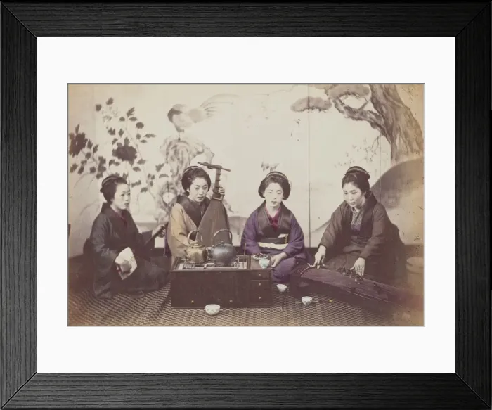 Framed Print : Musical Party, 1868. Creator: Felice Beato Framed Print : Musical Party, 1868. Creator: Felice Beato