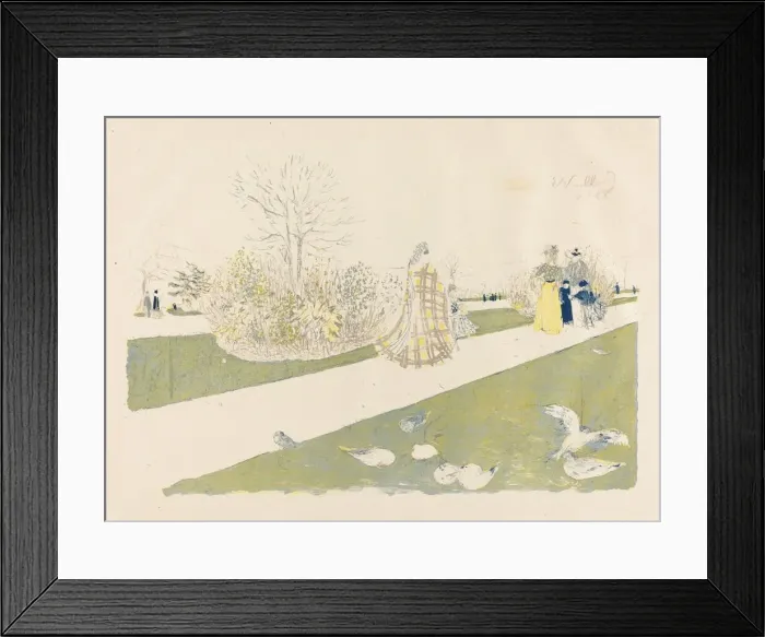 Framed Print : The Tuileries Garden (Le jardin des Tuileries), published 1896. Creator: Edouard Vuillard Framed Print : The Tuileries Garden (Le jardin des Tuileries), published 1896. Creator: Edouard Vuillard