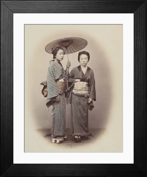Framed Print : Out for a Walk, 1868. Creator: Felice Beato Framed Print : Out for a Walk, 1868. Creator: Felice Beato