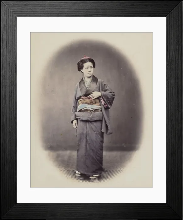 Framed Print : Portrait of a Woman, 1868. Creator: Felice Beato Framed Print : Portrait of a Woman, 1868. Creator: Felice Beato