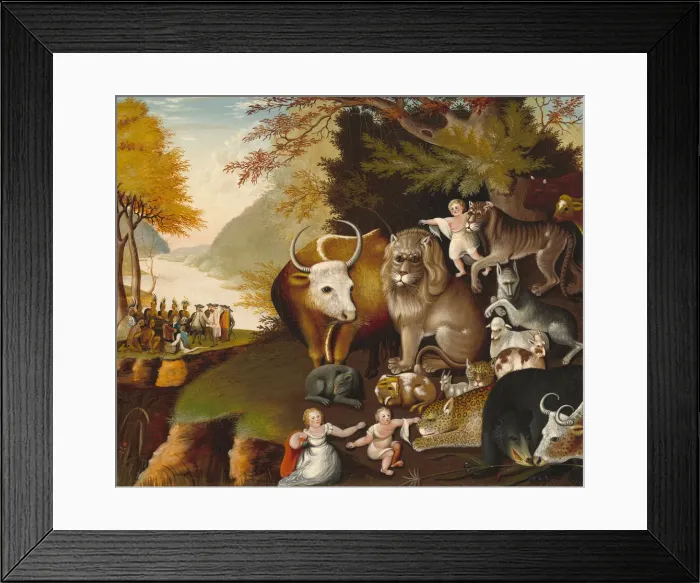 Framed Print : Peaceable Kingdom, c. 1834. Creator: Edward Hicks Framed Print : Peaceable Kingdom, c. 1834. Creator: Edward Hicks
