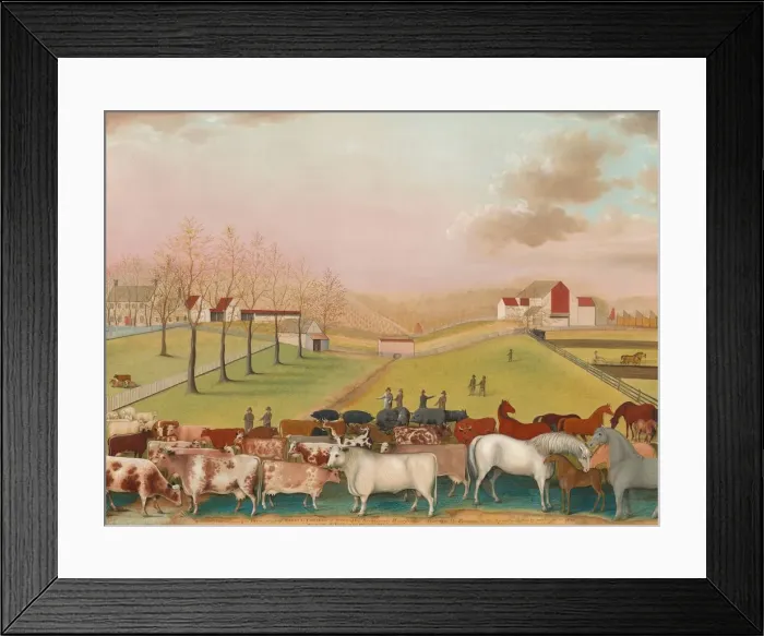 Framed Print : The Cornell Farm, 1848. Creator: Edward Hicks Framed Print : The Cornell Farm, 1848. Creator: Edward Hicks