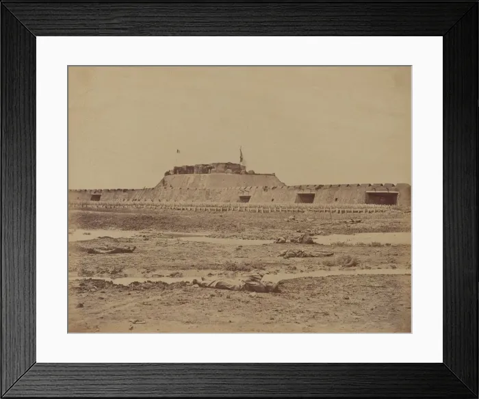Framed Print : Rear of the North Fort After Its Capture, Showing the Retreat of the Chinese Army Framed Print : Rear of the North Fort After Its Capture, Showing the Retreat of the Chinese Army