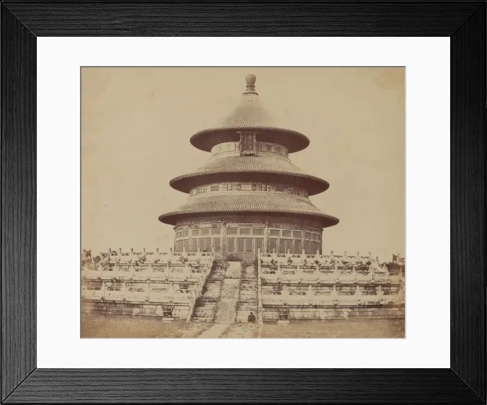 Framed Print : Sacred Temple of Heaven Where the Emperor Sacrifices Once a Year, in the Chinese Framed Print : Sacred Temple of Heaven Where the Emperor Sacrifices Once a Year, in the Chinese