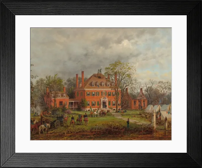Framed Print : The Old Westover House, 1869. Creator: Edward Lamson Henry Framed Print : The Old Westover House, 1869. Creator: Edward Lamson Henry
