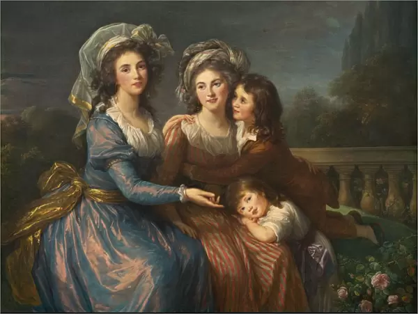 The Marquise de Pezay, and the Marquise de Rougewith Her Sons Alexis and Adrien