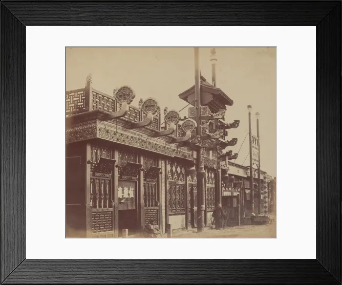 Framed Print : Shops and Street, Chinese City of Pekin, October 1860, 1860. Creator: Felice Beato Framed Print : Shops and Street, Chinese City of Pekin, October 1860, 1860. Creator: Felice Beato