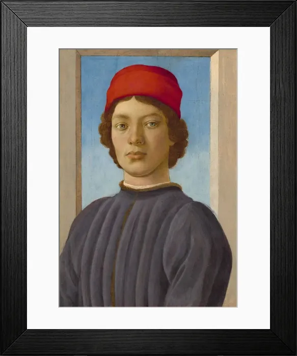 Framed Print : Portrait of a Youth, c. 1485. Creator: Filippino Lippi Framed Print : Portrait of a Youth, c. 1485. Creator: Filippino Lippi