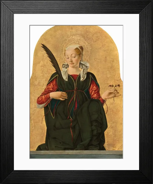 Framed Print : Saint Lucy, c. 1473 / 1474. Creator: Francesco del Cossa Framed Print : Saint Lucy, c. 1473 / 1474. Creator: Francesco del Cossa