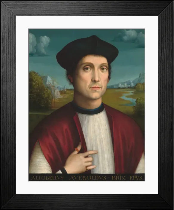 Framed Print : Bishop Altobello Averoldo, c. 1505. Creator: Francesco Francia Framed Print : Bishop Altobello Averoldo, c. 1505. Creator: Francesco Francia