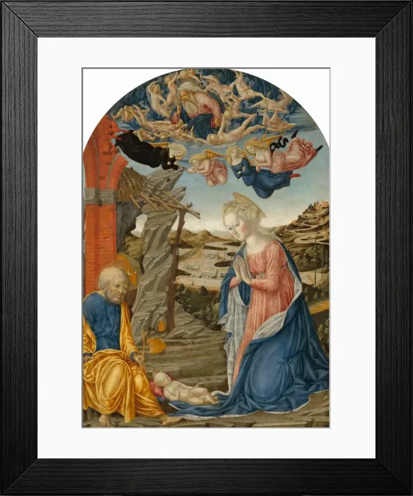 Framed Print : The Nativity, with God the Father Surrounded by Angels and Cherubim, c. 1470 Framed Print : The Nativity, with God the Father Surrounded by Angels and Cherubim, c. 1470