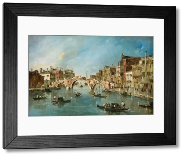 Framed Print : View on the Cannaregio Canal, Venice, c. 1775-1780. Creator: Francesco Guardi Framed Print : View on the Cannaregio Canal, Venice, c. 1775-1780. Creator: Francesco Guardi