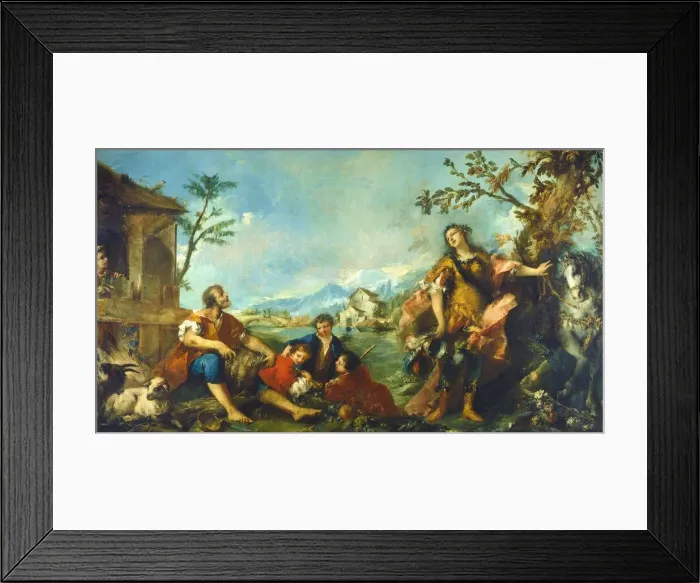 Framed Print : Erminia and the Shepherds, 1750 / 1755. Creators: Francesco Guardi, Antonio Guardi Framed Print : Erminia and the Shepherds, 1750 / 1755. Creators: Francesco Guardi, Antonio Guardi