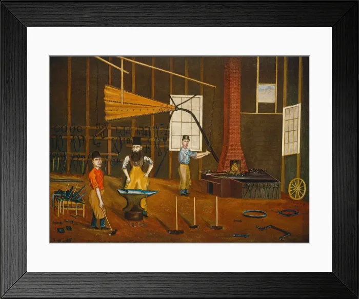 Framed Print : Blacksmith Shop, c. 1880. Creator: Francis A. Beckett Framed Print : Blacksmith Shop, c. 1880. Creator: Francis A. Beckett