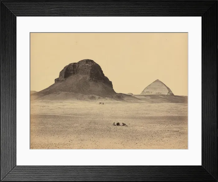 Framed Print : The Pyramids of Dahshoor From the East, 1857. Creator: Francis Frith Framed Print : The Pyramids of Dahshoor From the East, 1857. Creator: Francis Frith