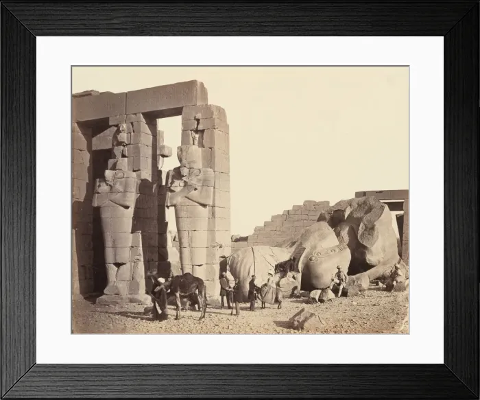 Framed Print : The Ramasseum of El-Kurneh, Thebes, First View, c. 1857. Creator: Francis Frith Framed Print : The Ramasseum of El-Kurneh, Thebes, First View, c. 1857. Creator: Francis Frith