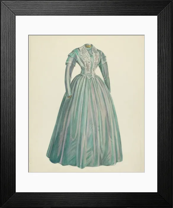 Framed Print : Lavender Taffeta Dress, 1935 / 1942. Creator: Unknown Framed Print : Lavender Taffeta Dress, 1935 / 1942. Creator: Unknown