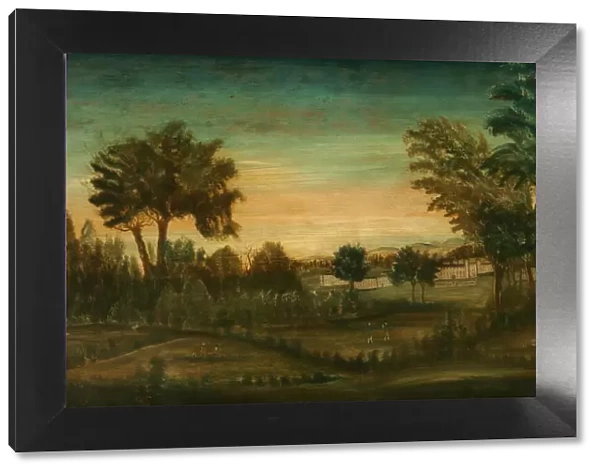 Landscape with Buildings, fourth quarter 18th century. Creator: Unknown