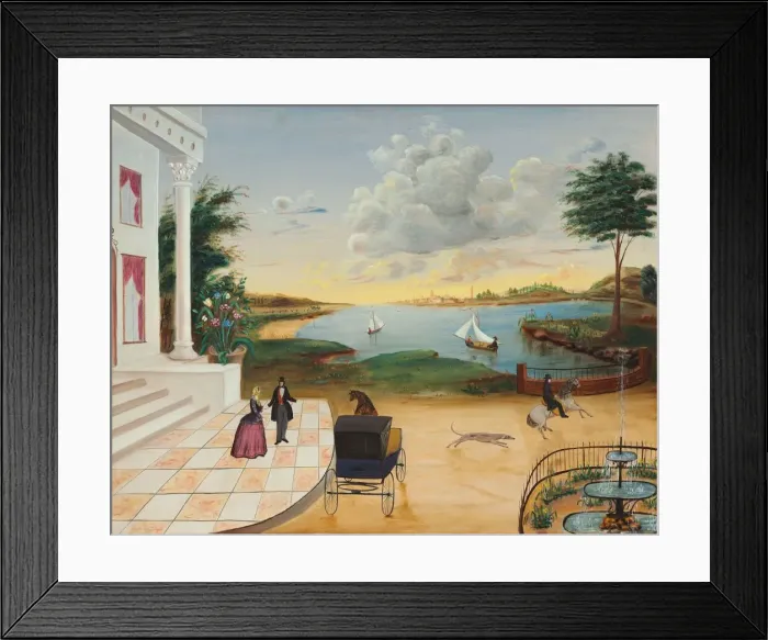 Framed Print : Leaving the Manor House, c. 1850 / 1855. Creator: Unknown Framed Print : Leaving the Manor House, c. 1850 / 1855. Creator: Unknown
