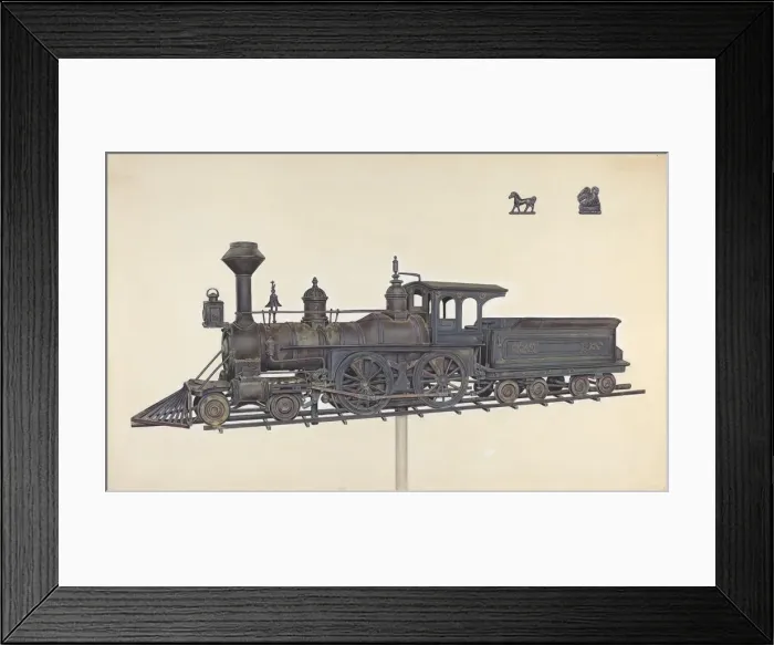 Framed Print : Locomotive, 1935 / 1942. Creator: Unknown Framed Print : Locomotive, 1935 / 1942. Creator: Unknown