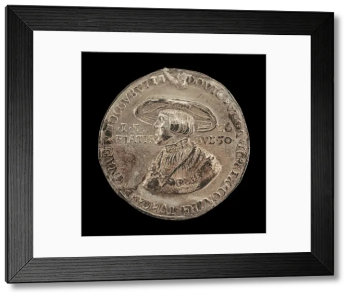 Framed Print : Louis II, 1506-1526, King of Hungary and Bohemia 1516 [obverse], 1526. Creator: Unknown